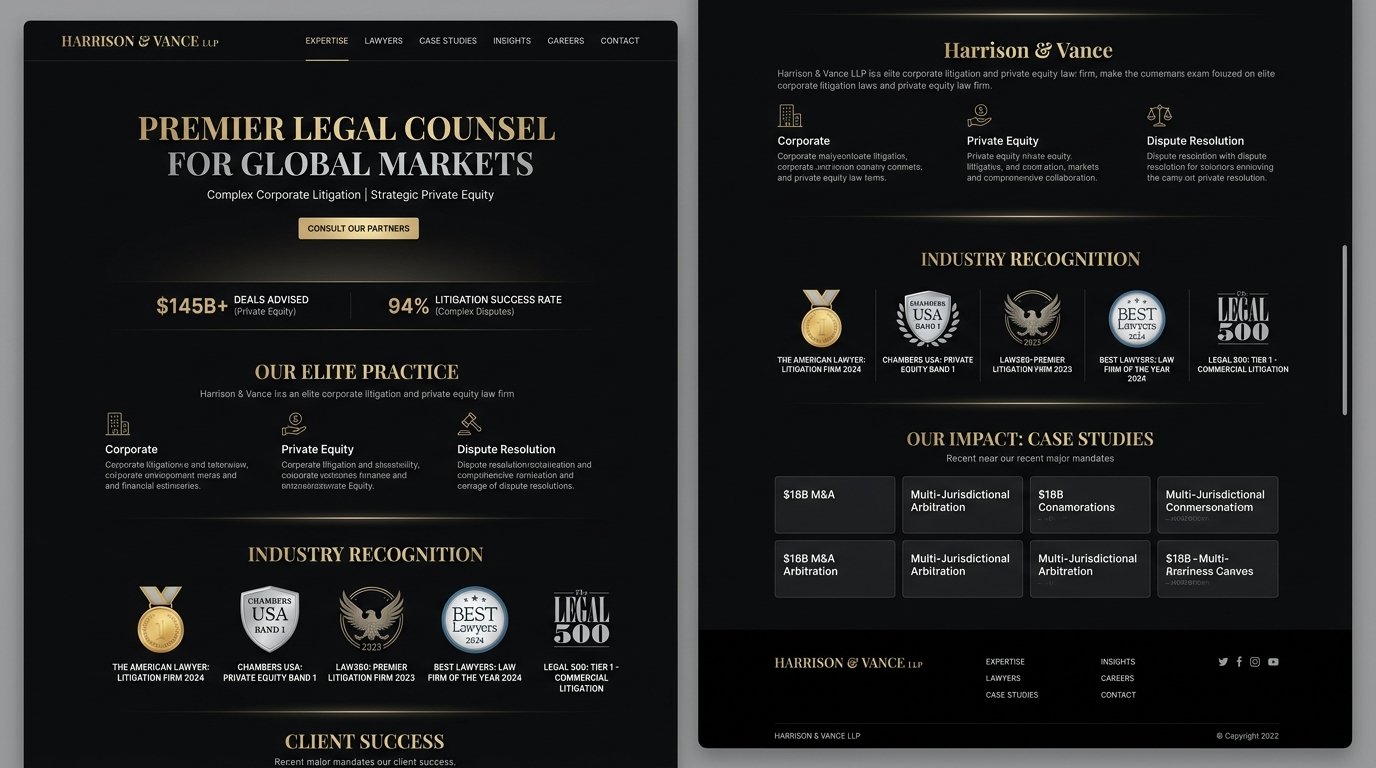 Harrison & Vance LLP Law Firm Website